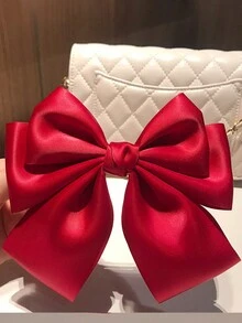 1pc New Fashionable Big Bow Hair Clip For Ponytail - Multicolor - View 12