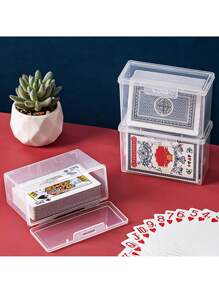 1 Pc/2 Pcs Portable Playing Card Case Container Plastic Gaming Card Holder Organizers Empty Snaps Closed Card Storage Box Playing Game Card Storage Box Portable Card Container,Playing Cards,Card Games,Games,Gambling,Game Box,Plastic Card,Playing Cards,Card Games,Playing Card Holder,Closed Organizer,Switch Game Card Case,Card Shuffler - Multicolor - View 5