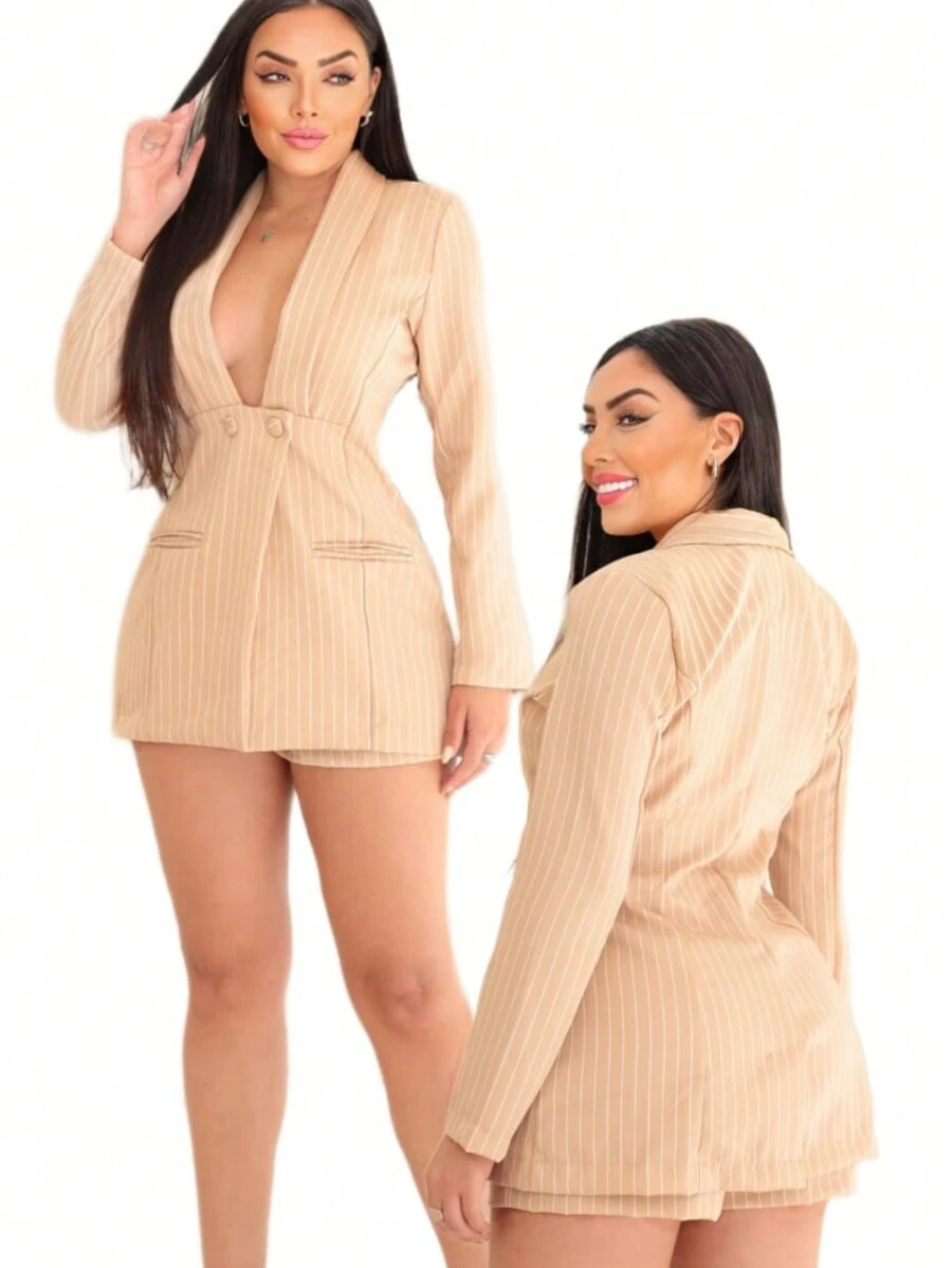 Women Two-Piece Outfits - 米色 - 查看 1