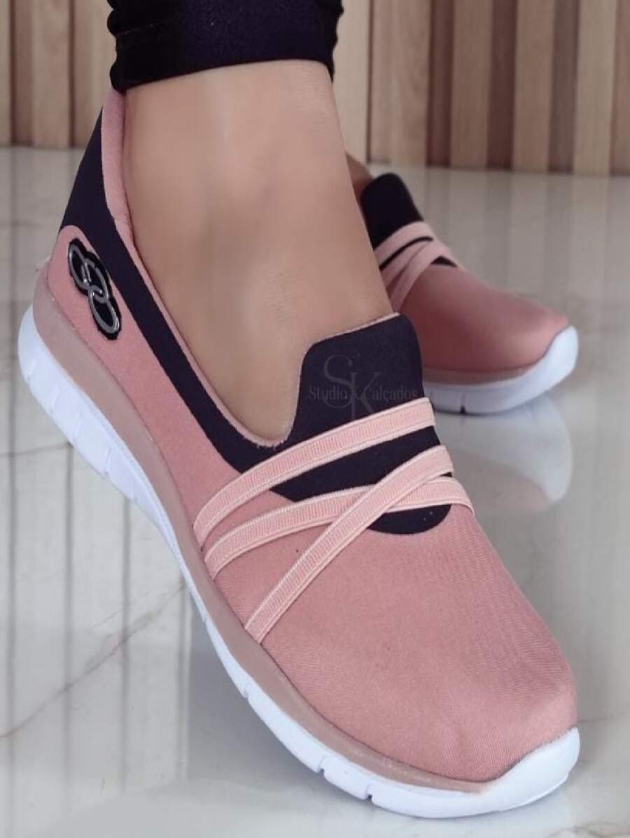 Lightweight Comfortable Women's Tennis Shoes Special Size 40 - 藕粉色 - 查看 1