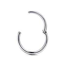 1 件装 Clicker 铰链鼻环 G23 钛合金防过敏 16G 鼻中隔穿孔环节环环唇环、耳蜗软骨耳环耳屏海螺耳甲耳轮穿孔首饰 6 毫米 8 毫米 10 毫米、耳垂耳环、肚脐环乳头环男女身体穿孔首饰
