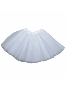 1pc Adults 4-Layer Tulle Tutu Skirt, Princess Fluffy Skirt For Cosplay, Birthday Party, Role Play Halloween Costume