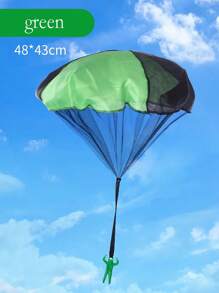 手抛降落伞户外运动空中跳伞带士兵降落伞，幼儿园生存游戏空投玩具道具 - 彩色 - 查看 2