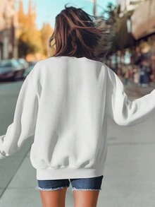 Ami Fat Cat Fluffy Kitten Sweatshirt GOLA 1172 Fluxo FX - 白色 - 查看 4