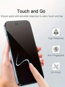 3 件隐私防窥钢化玻璃防尘安装保护膜，兼容 ，兼容 16/16 Plus/16 Pro/16 Pro Max/15/15Pro/15 Plus/15 Pro Max/14/13/12/11 生日、家人、朋友的礼物手机屏幕保护膜、手机配件