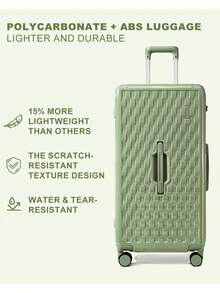 SOMAGO 24" 30" Large Suitcases Set 2 Piece Hardside Lightweight Luggage Sets PC+ABS Hardshell Traveling Suitcases With 4 Wheels TSA Lock YKK Zipper Corner Protectors - GEYAO xanh - Xem 3