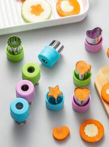 9 piezas Cortador de verdura con corazón & en forma de estrella - Multicolor - Ver 8