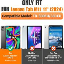 Funda compatible con Tab P11 2da generación (modelos 2023 TB350FU/TB350XU, 11,5 pulgadas), Funda para Tab P11 Pro Gen 2 (2022 - modelo TB-132FU/TB-139FC), Funda para Tab M8 4ta generación (2024/2023 modelos TB301XU/TB-300FU), Funda para Tab M10 Plus (10,6 pulgadas, 3ra generación 2022, TB-125F/TB-128F), Funda para Tab M11 (2024, TB-330FU). A prueba de golpes, resistente, con soporte, correa para la mano, correa para el hombro y rotación de 360 grados - Negro - Negro - Ver 5