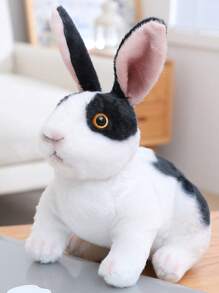 16cm/6.29inch Realistic Rabbit Plush Toy Cute Lifelike Bunny Stuffed Animlas Dolls Plushies Photos Props Rabbit Simulation Rabbit Toy Model Kids Birthday Gifts Home Decoration - Multicolor - View 14