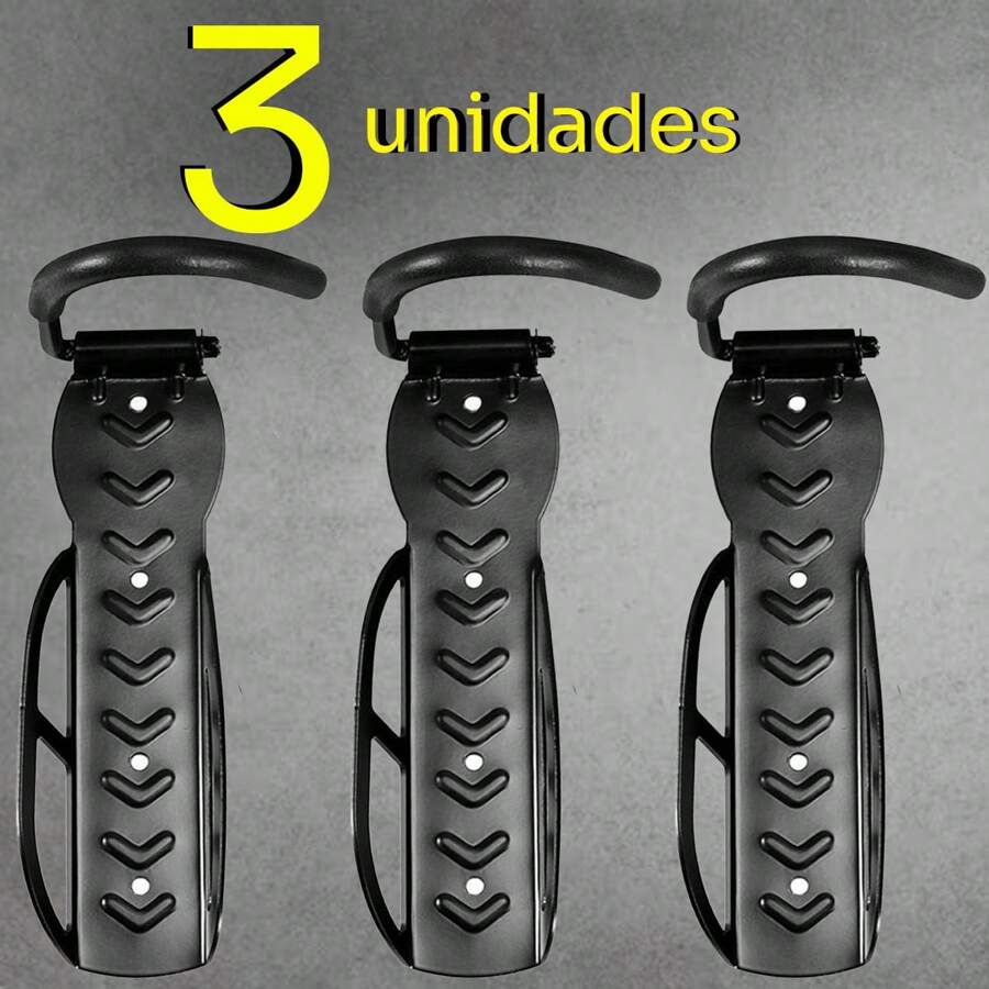 3 Sturdy Bike Wall Hook Holder Hanging Bracket - 黑色 - 查看 1