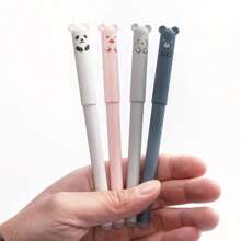 21 stycken/uppsättning raderbara nallebjörnar, djurneutrala pennor, lätta att torka av svart och blå neutral pennpåfyllning, skrivpapper för djur, kontorsmaterial Tillbaka till skolan - Sets - Visa 9