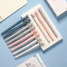 21 stycken/uppsättning raderbara nallebjörnar, djurneutrala pennor, lätta att torka av svart och blå neutral pennpåfyllning, skrivpapper för djur, kontorsmaterial Tillbaka till skolan - Sets - Visa 4