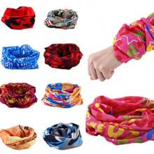 1 件户外运动无缝头巾防晒防尘面罩骑行钓鱼多功能头带，适合骑自行车、骑摩托车和滑雪