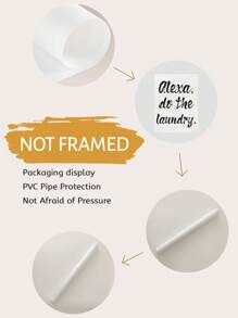 1入組極簡風格帆布印刷海報，洗衣房口號帆布壁畫，浴室洗衣房牆壁裝飾藝術畫，家居裝飾，不含相框