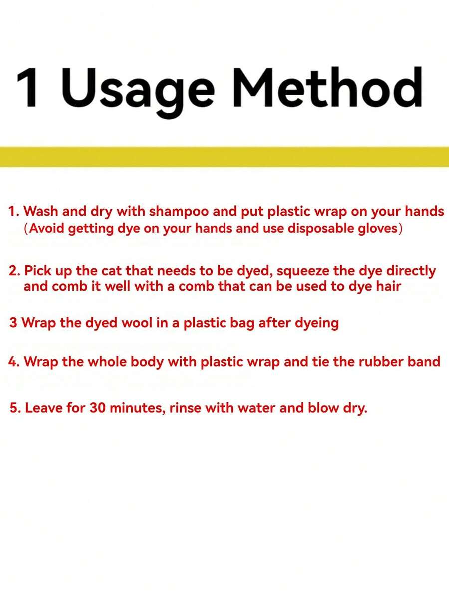 Pet Safe NonIrritating Fruit Scented Hair Dye, Direct Application For