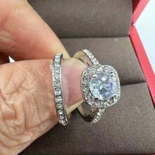 Elegant Silver Stacking Rings For Women, Suitable As Bridal Wedding Jewelry Gift - Silver - View 10