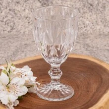 6 Copos Transparente Taças Diamante 260ml Para Agua Vinho