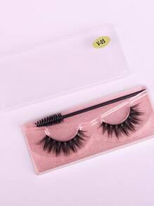 1 Pair Cat Eye False Eyelashes, 3D Voluminous Effect, Comes With Eyelash Brush, Natural Long Eyelash Extension, Thick And Fluffy, Compact And Portable For Travel And Shopping, Easy To Replace, Suitable For Women With Sparse Eyelashes, Perfect For Stage Makeup, Cosplay, Dramatic Performance Events - Multicolor - View 2