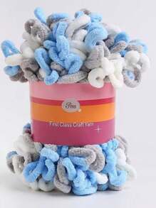 1 件 8 米柔软蓬松线圈纱线，100 克，适合 DIY 手工编织玩偶、包包、毛衣、毯子等。 - 彩色 - 查看 15