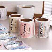 120/200 chiếc, Nhãn dán giấy Kraft tròn Cảm ơn vì đã ủng hộ doanh nghiệp nhỏ của tôi Nhãn dán trang trí niêm phong Văn phòng phẩm, Nhãn dán niêm phong trang trí để giao hàng, trang trí, quà tặng, bao bì - Nhiều màu - Xem 3