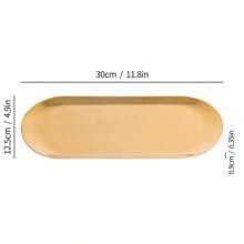 Creative Metallic Oval Tray (Gold),Fruit Plate,Dessert Plate,Snack Plate,Salad Plate,Cake Plate,Suitable For Restaurant & Kitchen, Serving On Dining Table Back To School