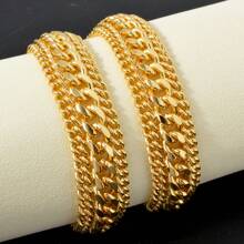 1 pièce Bracelet large classique avec motif géométrique croisé, polyvalent pour un port quotidien, cadeau de vacances