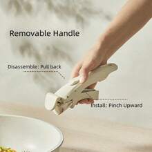 5/17 件可拆卸不粘锅和平底锅套装，带可拆卸手柄，可堆叠锅，适用于房车烹饪，非常适合露营，烤箱安全海鲜煮