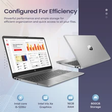 HP 250 G9 15.6" Full HD IPS Laptop, Intel I5-1235U, Up To 64GB RAM, Up To 2.28TB Storage(2TB SSD+288GB Docking Station Set), Intel Iris Xe Graphics, Number Pad, 1 Year Office 365, Win 11 Pro, Dark Ash Silver - 16GB | 800GB 儲存空間 - 查看 2
