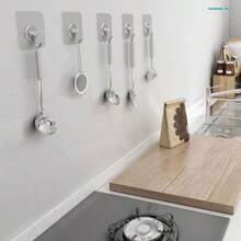 100pcs Super Sticky Transparent Wall Hooks, Removable No Drill Hooks For Kitchen, Bathroom, Bedroom, Living Room, Multi-Function Hooks, Suitable For Party, Christmas, Valentine's Day Decor, Minimalist, Wedding Decor, Boho, Bathroom & Kitchen Accessories, Home Decoration