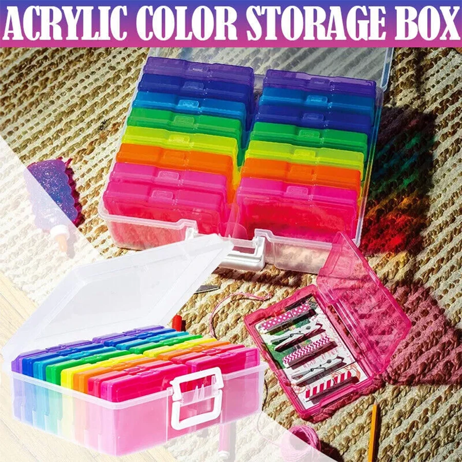 Photo Storage Box 1600 6 X 4 Picture Album Organizer Photograph Container Case - 多彩 - 查看 1