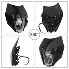 Motocross LED Headlight, Universal Motorcycle Headlight Kit, Compatible With Motocross Enduro ATV Supermoto 150 250 350 450 500 SX XCW EXC SXF XC SMC R 690