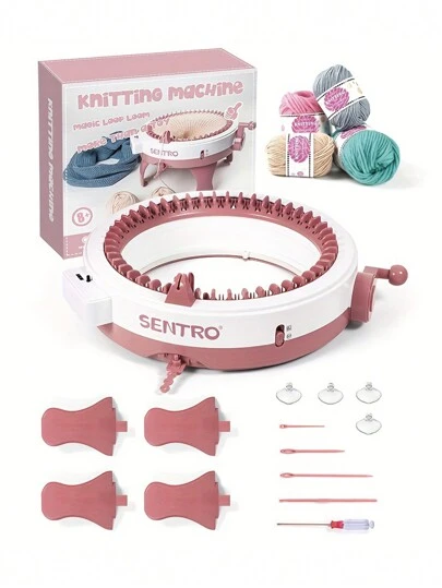Christmas Decoration 22/24/32/40/48 Needles DIY Handmade Knitting Machine Set (Accessories Color Random), Knitting Baby Hats, Scarves, Socks, Mittens, Sweaters As Gifts, You Can Also Knit Clothes For Pets, Holiday Gifts Birthday Gifts Christmas New Year Gifts