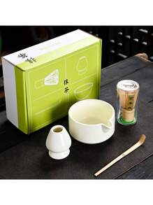 1 套 4 件陶瓷和竹制抹茶打蛋器套装，包含碗、竹制打蛋器、抹茶打蛋器和打蛋器架，陶瓷旅行茶具，非常适合日式抹茶茶道、抹茶爱好者、家庭茶会、婚礼礼物、母亲节礼物、送给妈妈的礼物、送给女朋友的返校礼物 - 彩色 - 查看 19