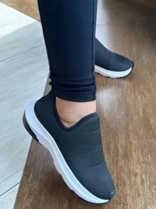 Casual Women's Speed Sneakers - 黑與白 - 查看 1