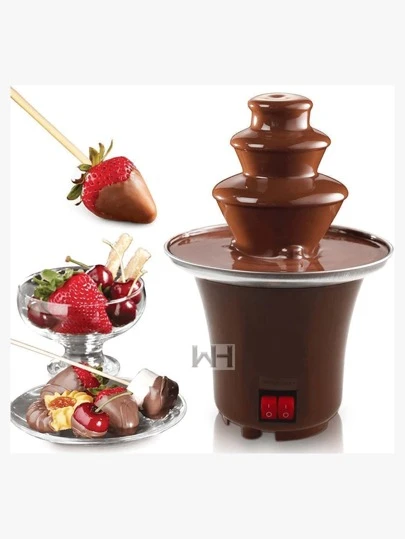Mini Fuente Cascada Fondue De Chocolate Derretido, Máquina Eléctrica Portátil, Torre Para Fiestas (3 Niveles)