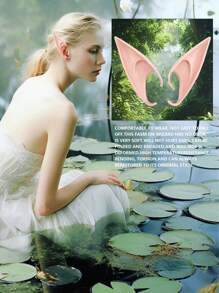 Orelhas de Fada, Orelhas de Interpretação de Papel, Acessórios de Cosplay de Orelhas de Vampiro Pontiagudas para Halloween, Feiras do Renascimento, Fantasia de Ação ao Vivo, Festas de Máscaras - A - Visão 2