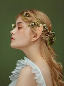 Orelhas de Fada, Orelhas de Interpretação de Papel, Acessórios de Cosplay de Orelhas de Vampiro Pontiagudas para Halloween, Feiras do Renascimento, Fantasia de Ação ao Vivo, Festas de Máscaras - A - Visão 3