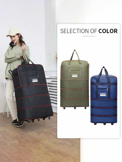 可折叠带轮旅行行李袋、大容量储物袋、带轮商务旅行背包、带轮大容量旅行包、可扩展随身行李袋、便携式移动储物背包、出国留学、旅行、可扩展打包袋 USB 端口行李箱手提行李旅行旅行学校假期蜜月假期出国留学假期必备品旅行配件礼物的理想选择男士女士男孩女孩学生情侣毕业巡航宿舍必备品大学宿舍必备品学校旅行行李箱行李箱