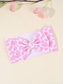 1 件棋盘蝴蝶结婴儿头带粉色和白色格子和奶牛图案发带，适合幼儿女孩婴儿新生儿可爱发带蝴蝶结松紧带赛车蝴蝶结发带时尚弹性头巾儿童婴儿发饰，适合爱情情人节 - 彩色 - 查看 12