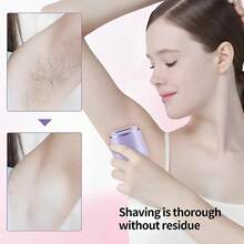 1pc USB Rechargeable Ladies Shaver With 800mAh Battery, Modilan Purple, 3-In-1 Blade, Anti-Slip Body, Portable For Bikini, Swimming, Daily Life, Leisure And Office Use - Purple - View 9