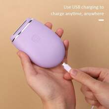 1pc USB Rechargeable Ladies Shaver With 800mAh Battery, Modilan Purple, 3-In-1 Blade, Anti-Slip Body, Portable For Bikini, Swimming, Daily Life, Leisure And Office Use - Purple - View 8