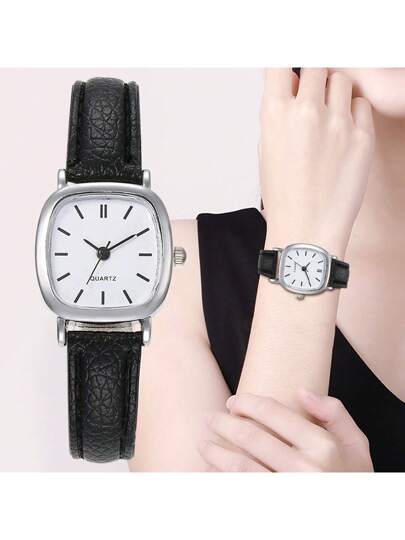 Couple Watches Women Quartz Lovers Horloge Wristwatch Ladies Klok Leather Festival view 2