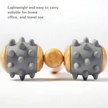 1pc Dual Head Muscle Roller Massage Stick With Silicone Spiked Wheels - Deep Tissue Massage Roller For Back, Neck, And Body Relaxation - Multicolor - View 8