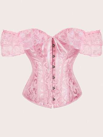 1 Stück Korsett Formender Körperformer für Frauen, Palast-Stil Korsett Gürtel Accessoire für Damen für Kleider, Western Cowboy Cowgirl Country Tracht, Vintage Rosa Gürtel Korsett Gürtel für Kleider, Taillenformer zur Taillenschlankung und Bauchkontrolle