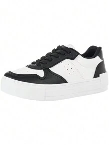 Women's Casual Tennis Retro Cutouts Design Force Retrocore Classic Casual White Original Comfortable GiGiL - 黑與白 - 查看 1