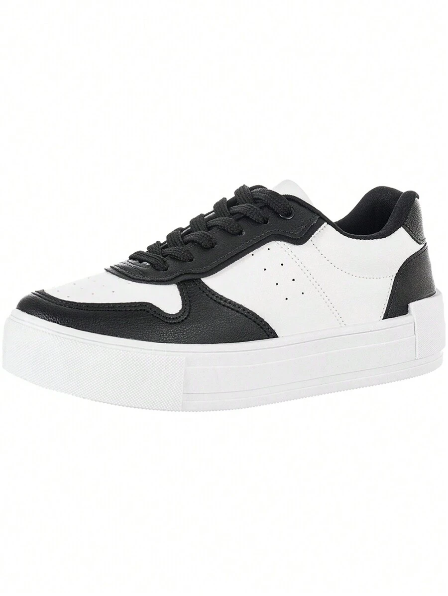Women's Casual Tennis Retro Cutouts Design Force Retrocore Classic Casual White Original Comfortable GiGiL - 黑與白 - 查看 1