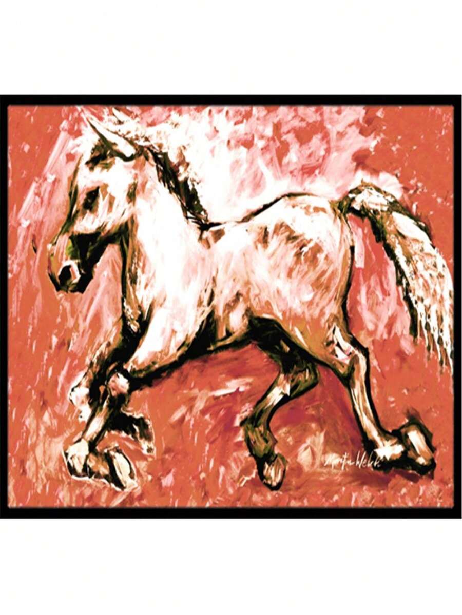 Carolines Treasures MW1170MAT Shadow The Horse In Red Indoor Or Outdoor Mat 18 X 27 In. - 紅色 - 查看 1