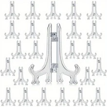20pcs Mini Easel Stands For Cards Display, Clear Picture Holders For Business Cards - Transparent - View 1