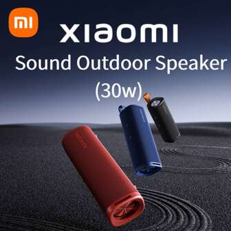 Xiaomi 音响户外扬声器黑色，强大的 30W 输出，12 小时超长电池寿命，真正的无线立体声，多达 100 个扬声器对，IP67 防尘防水，支持蓝牙 5.4，免提通话