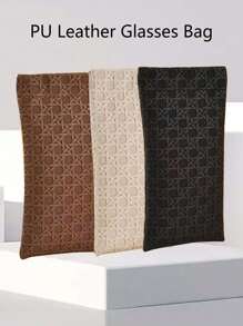 1 件 PU 皮革眼镜袋，防水太阳镜盒，女士礼品配件眼镜配件